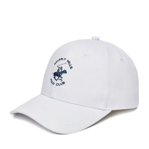 Czapka z daszkiem Beverly Hills Polo Club. Białe czapki Beverly Hills Polo Club, bez wzorów. Za 79,99 zł.