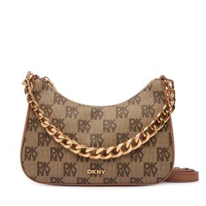 Torebka DKNY. Brązowe torebki klasyczne DKNY, bez wzorów, bez dodatków. Za 609,99 zł.