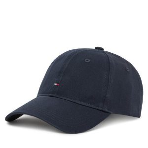 Czapka z daszkiem Tommy Hilfiger. Niebieskie czapki TOMMY HILFIGER, bez wzorów. Za 109,99 zł.