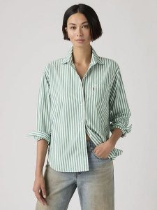 Levi's Koszula w kolorze biało-zielonym rozmiar: XS. Białe koszule Levi's®, s, bez wzorów, z bawełny, bez kołnierzyka, bez ramiączek. Za 149,95 zł.
