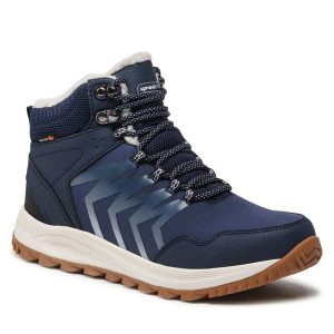 Trapery Sprandi. Niebieskie buty zimowe Sprandi, bez obcasa, bez zapięcia. Za 114,99 zł.