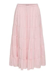 ONLY Spódnica maxi Kelly 15374229 Różowy jasny A-Line Fit. Czerwone spódnice ONLY, s, bez wzorów, z bawełny, maxi. Za 169,99 zł.