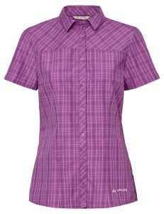 Koszula-bluzka damska Tacun Shirt II. Czerwone koszule Vaude, bez wzorów, z materiału, bez kołnierzyka, bez ramiączek. Za 239,00 zł.