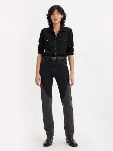 Levi´s Dżinsy "501" - Regular fit - w kolorze antracytowym rozmiar: W29/L32. Czarne jeansy z aplikacjami, z podwyższonym stanem. Za 144,92 zł.