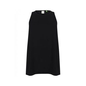 Damski top z odkrytymi plecami Tombo. Czarne topy TOMBO, s, bez wzorów, sportowe, bez kołnierzyka, bez ramiączek. Za 129,00 zł.