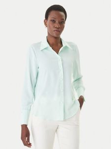 Rinascimento Koszula CFC0127447003 Zielony Regular Fit. Zielone koszule Rinascimento, m, bez wzorów, z syntetyku, bez kołnierzyka, bez ramiączek. Za 279,99 zł.