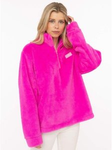 Zwillingsherz Bluza polarowa w kolorze różowym rozmiar: S. Różowe bluzy Zwillingsherz, s, bez wzorów, z polaru, bez kaptura. Za 159,95 zł.