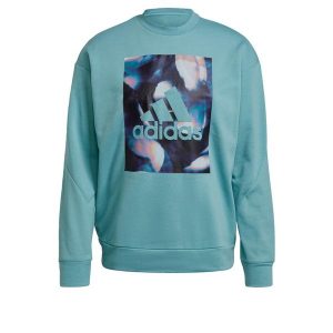 Bluza adidas uforu Sweatshirt W GS3893. Niebieskie bluzy ADIDAS, xs, bez wzorów, bez kaptura. Za 154,00 zł.