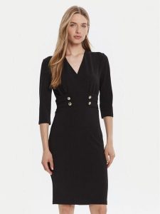 Rinascimento Sukienka koktajlowa CFC0126151003 Czarny Slim Fit. Czarne kombinezony Rinascimento, xs, bez wzorów, z syntetyku, wizytowe, bez kołnierzyka, bez ramiączek. Za 459,99 zł.