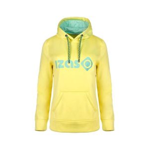 Bluza z kapturem damska IZAS DUERO: styl i funkcjonalność na co dzień. Żółte bluzy Izas, bez wzorów, z kapturem. W wyprzedaży za 182,57 zł.