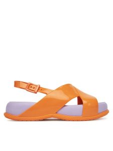 Melissa Sandały Melissa Mare Platform Ad 36047 Pomarańczowy. Brązowe sandały Melissa, bez wzorów, z tworzywa sztucznego, bez obcasa, na płaskiej podeszwie, bez zapięcia. Za 349,99 zł.