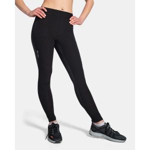Legginsy damskie outdooroowe Kilpi LISBROCK-W. Czarne legginsy Kilpi, bez wzorów. W wyprzedaży za 144,00 zł.