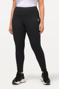 Damskie Legginsy sztuczne futerko od wewnątrz bardzo ciepłe wysoki stan. Czarne legginsy Ulla Popken, bez wzorów, z bawełny, z podwyższonym stanem. Za 279,99 zł.