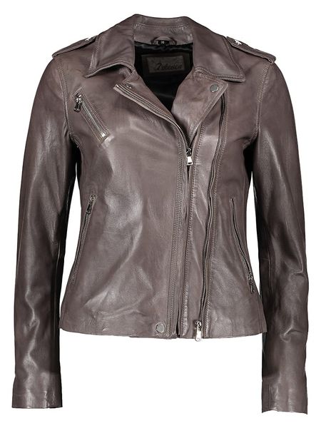 7eleven Skórzana kurtka "Nico" w kolorze szarym rozmiar: 42. Szare kurtki 7eleven, bez wzorów, ze skóry, bez kaptura. Za 571,03 zł.