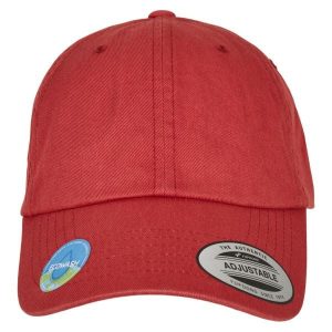 Klasyczna Czapka Z Daszkiem Eco Wash. Czerwone czapki FLEXFIT, bez wzorów, klasyczne. Za 75,99 zł.