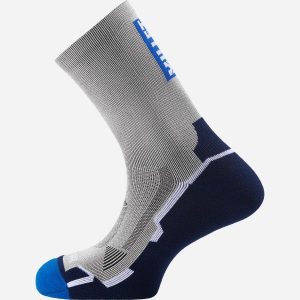 Skarpety do biegania w terenie Millet Intense Mid Socks Szary. Niebieskie skarpetki Millet, bez wzorów, z tkaniny. Za 99,00 zł.