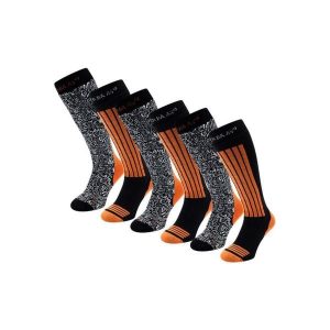 Skarpety narciarskie - Unisex - 6 par - Pomarańczowe. Brązowe skarpetki POEDERBAAS, bez wzorów, z wełny. W wyprzedaży za 329,62 zł.