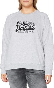 LEE GRAPHIC CREW SWS DAMSKA BLUZA KLASYCZNA LOGO NADRUK GREY MELE L53TTXMP 112112533. Szare bluzy Lee, l, bez wzorów, bez kaptura. Za 139,99 zł.
