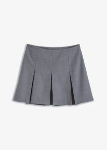 Spódnica mini z mieszanki wiskozy. Szare spódnice bonprix, bez wzorów, z wiskozy, mini. Za 114,99 zł.