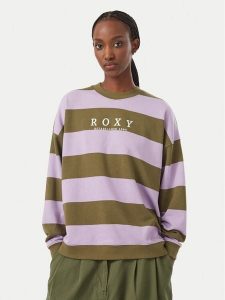 Roxy Bluza Strictly Stripes ERJFT05071 Khaki Regular Fit. Brązowe bluzy Roxy, m, bez wzorów, z syntetyku, bez kaptura. Za 279,99 zł.
