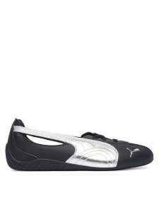 Puma Baleriny Speedcat Ballet Nova Metallic Wns 408342 02 Czarny. Czarne balerinki Puma, bez wzorów, ze skóry, bez obcasa, bez zapięcia. Za 399,99 zł.