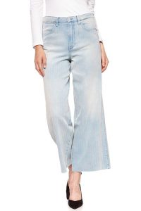 WRANGLER BAGGY HERRINGBONE W28GTS281 112128257. Niebieskie jeansy Wrangler, z aplikacjami, z jeansu, z podwyższonym stanem. W wyprzedaży za 89,99 zł.