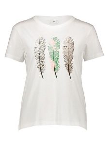 JDY Koszulka w kolorze białym rozmiar: XL. Białe bluzki JDY, xl, bez wzorów, z bawełny, bez kołnierzyka, bez ramiączek. Za 28,51 zł.