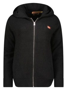 Geographical Norway Kardigan w kolorze czarnym rozmiar: XL. Czarne kardigany Geographical Norway, ze splotem. Za 79,03 zł.