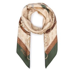 Chusta Guess. Brązowe apaszki i chusty Guess, z aplikacjami. Za 194,99 zł.