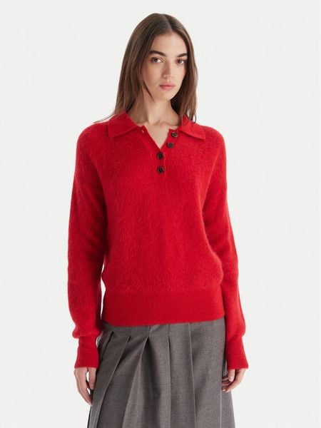 Marella Sweter Danger 2523366374 Czerwony Regular Fit. Czerwone swetry klasyczne Marella, s, z syntetyku, bez kołnierzyka. Za 599,99 zł.