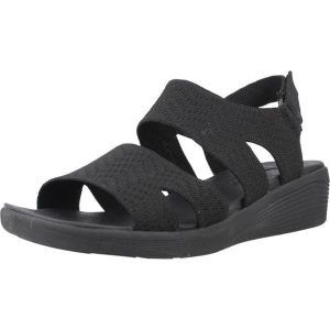 Sandały SKECHERS ARYA MODERN MUSE Czarny. Czarne sandały Skechers, bez wzorów, z tkaniny, bez obcasa, bez zapięcia. Za 216,99 zł.