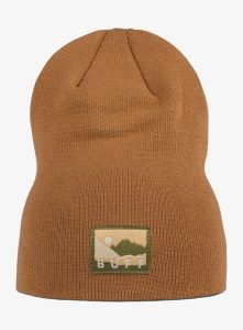 Czapka zimowa Buff Lilon Long - peanut. Brązowe czapki Buff, z aplikacjami, z dzianiny, eleganckie. Za 83,99 zł.