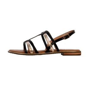 Sandały GEOX D SOZY PLUS Brąz. Brązowe sandały Geox, bez wzorów, ze skóry, bez obcasa, bez zapięcia. Za 332,99 zł.