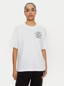 Champion T-Shirt 117473 Biały Loose Fit. Białe t-shirty Champion, xl, bez wzorów, z bawełny, bez kołnierzyka, bez ramiączek. Za 129,99 zł.