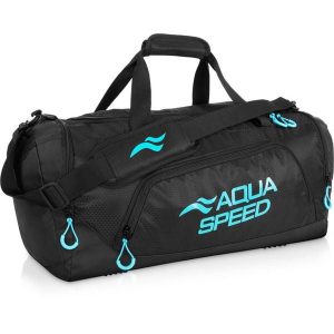 Torba sportowa pływacka na ramię 43l Aqua Speed. Czarne torby podróżne i sportowe Aqua-Speed, bez wzorów, na ramię. Za 99,00 zł.