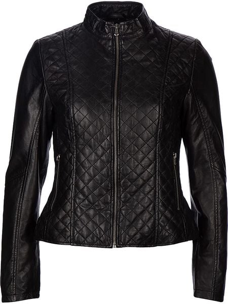 7eleven Skórzana kurtka "Luise" w kolorze czarnym rozmiar: 42. Czarne kurtki 7eleven, bez wzorów, z materiału, bez kaptura. Za 506,32 zł.