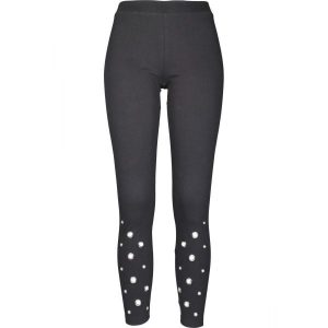 Damskie legginsy Urban Classic flammé. Czarne legginsy Urban Classics, bez wzorów. Za 175,50 zł.