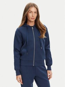 Guess Bluza W5YQ05 KBYE2 Granatowy Regular Fit. Niebieskie bluzy Guess, l, z aplikacjami, z syntetyku, bez kaptura. Za 309,99 zł.