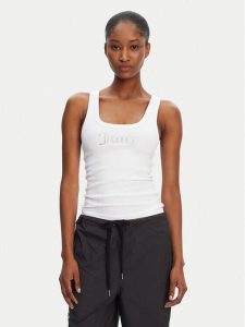 Juicy Couture Top Racer JCWLV125305 Różowy Slim Fit. Czerwone topy Juicy Couture, l, bez wzorów, z bawełny, bez kołnierzyka, bez ramiączek. Za 79,99 zł.