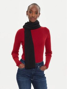 Calvin Klein Szalik Embroidery Fine K60K612601 Czarny. Czarne rękawiczki Calvin Klein, bez wzorów, z bawełny. Za 299,99 zł.
