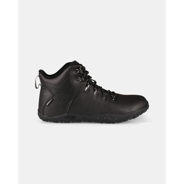 Uniseksowe wysokie buty outdoorowe barefoot Kilpi BARE LEATHER HIGH-U. Czarne buty trekkingowe Kilpi, bez zapięcia. Za 783,53 zł.
