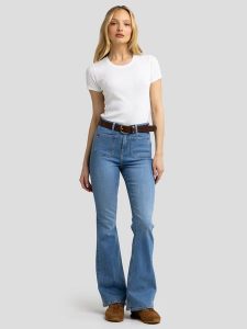 BIG STAR Dżinsy - Flare fit - w kolorze niebieskim rozmiar: W30/L32. Niebieskie jeansy Big Star, z aplikacjami, z podwyższonym stanem. Za 237,45 zł.