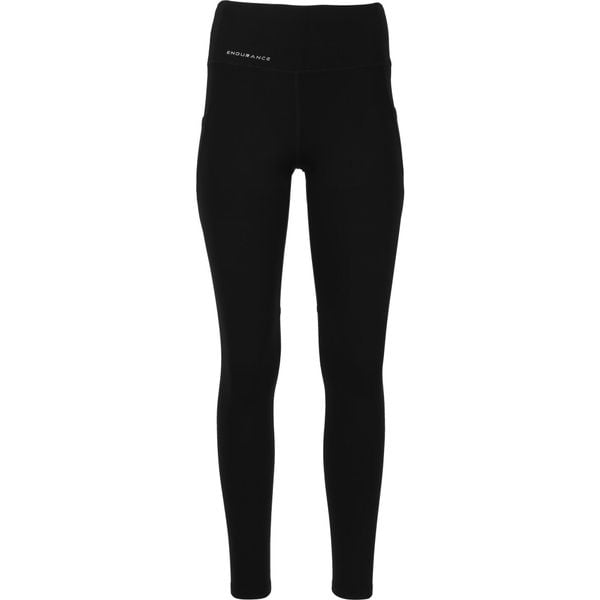 Damskie legginsy z kieszenią Endurance Tathar. Czarne legginsy ENDURANCE, bez wzorów. Za 246,50 zł.