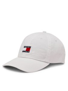 Tommy Jeans Czapka z daszkiem Heritage AW0AW15848 Biały. Białe czapki Tommy Jeans, bez wzorów, z bawełny. Za 119,99 zł.