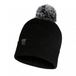 Czapka sportowa unisex Buff Knitted Hat Kesha Black wewnętrzna opaska z polaru. Czarne czapki Buff, bez wzorów, z dzianiny, eleganckie. Za 149,25 zł.