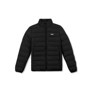 Damska kurtka puchowa Fila Revello. Czarne kurtki Fila, bez wzorów, z puchu, bez kaptura. W wyprzedaży za 353,25 zł.