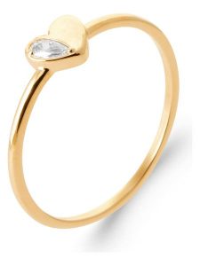 L'Atélier Précieux Pozłacany pierścionek z cyrkoniami rozmiar: 54. Żółte pierścionki l'Atelier precieux, z cyrkonią, pozłacane. Za 130,81 zł.