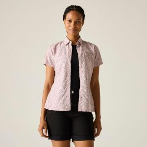 Koszula damska Regatta Mindano VIII. Fioletowe koszule Regatta, bez wzorów, bez kołnierzyka, bez ramiączek. Za 203,00 zł.