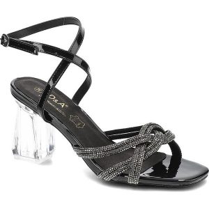 Czarne Sandały S.Barski Eleganckie Buty Na Obcasie. Czarne sandały S.BARSKI, bez wzorów, ze skóry ekologicznej, bez obcasa, na obcasie, bez zapięcia. Za 149,00 zł.