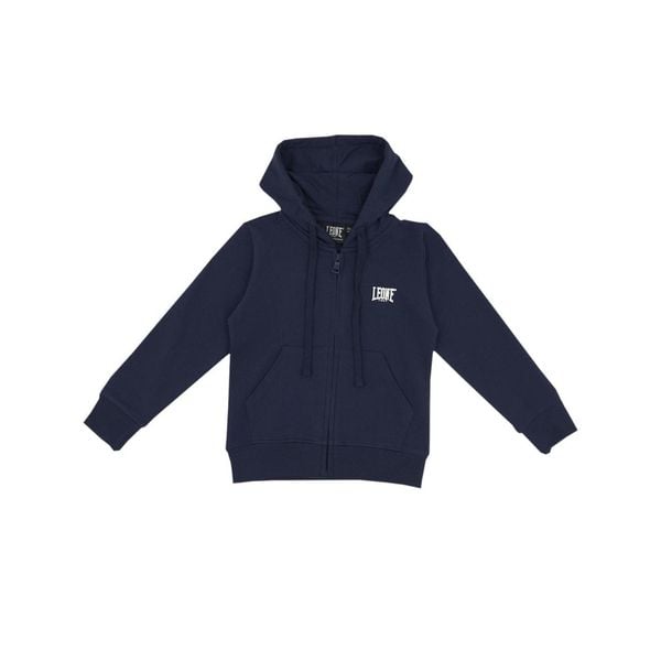 Bluza miękka z bawełna z kaptur na co dzień. Niebieskie bluzy LEONE 1947 APPAREL, bez wzorów, z bawełny, bez kaptura. W wyprzedaży za 89,72 zł.